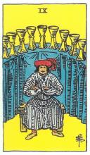 Neun Kelche - Rider Waite Tarot