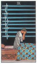Neun Schwerter - Rider Waite Tarot