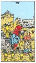 Sechs Kelche - Rider Waite Tarot